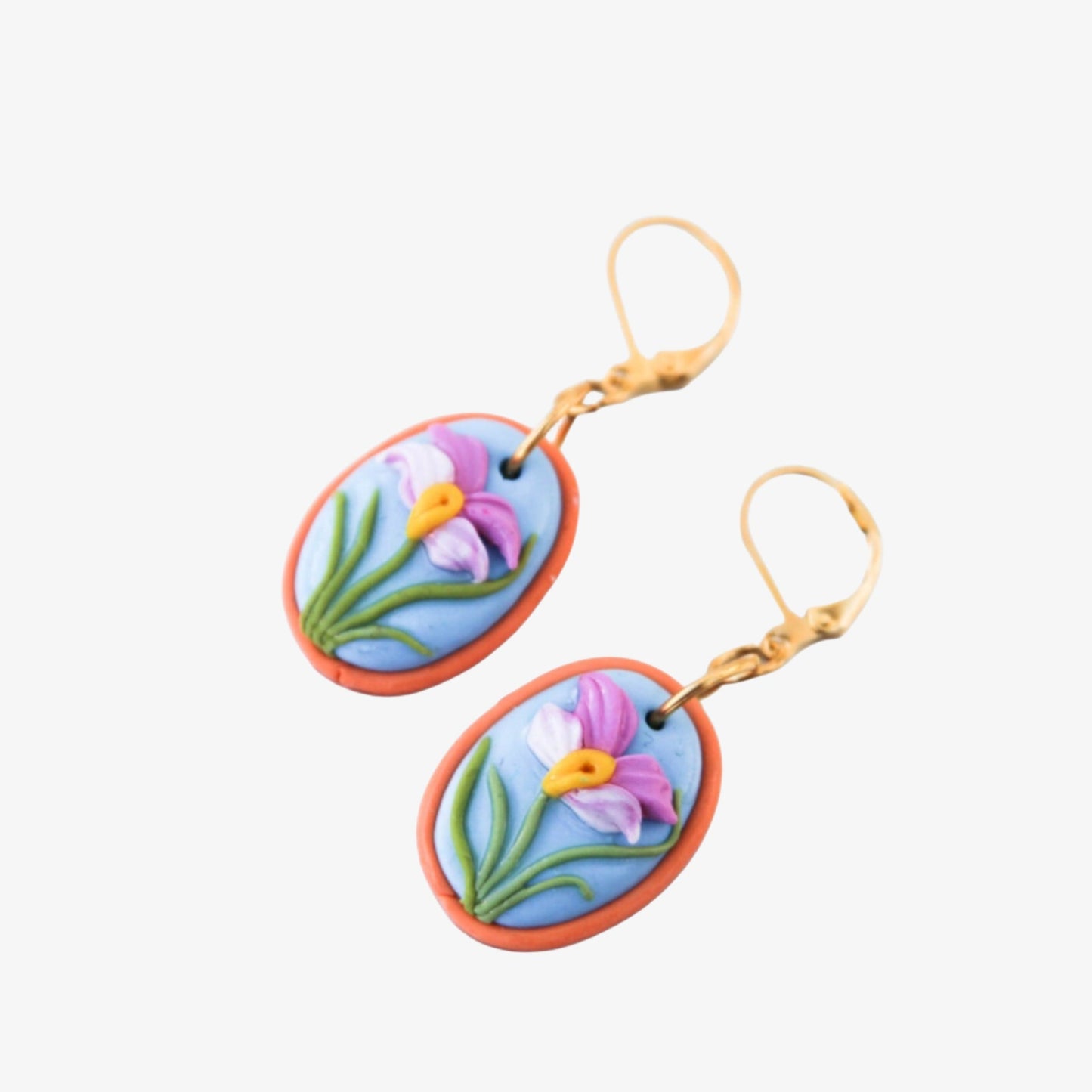 Hannah Lim: Oval Orchid Earrings